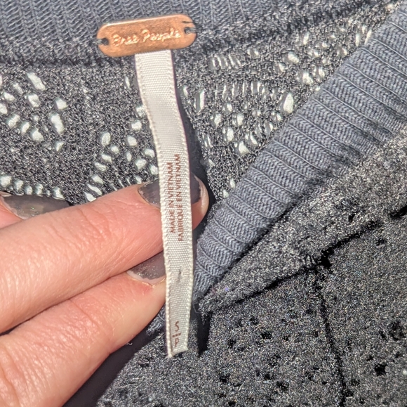 Free People black sheer tunic/mini dress - Picture 6 of 8